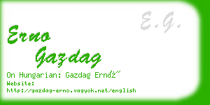 erno gazdag business card